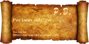 Perlman Dóra névjegykártya